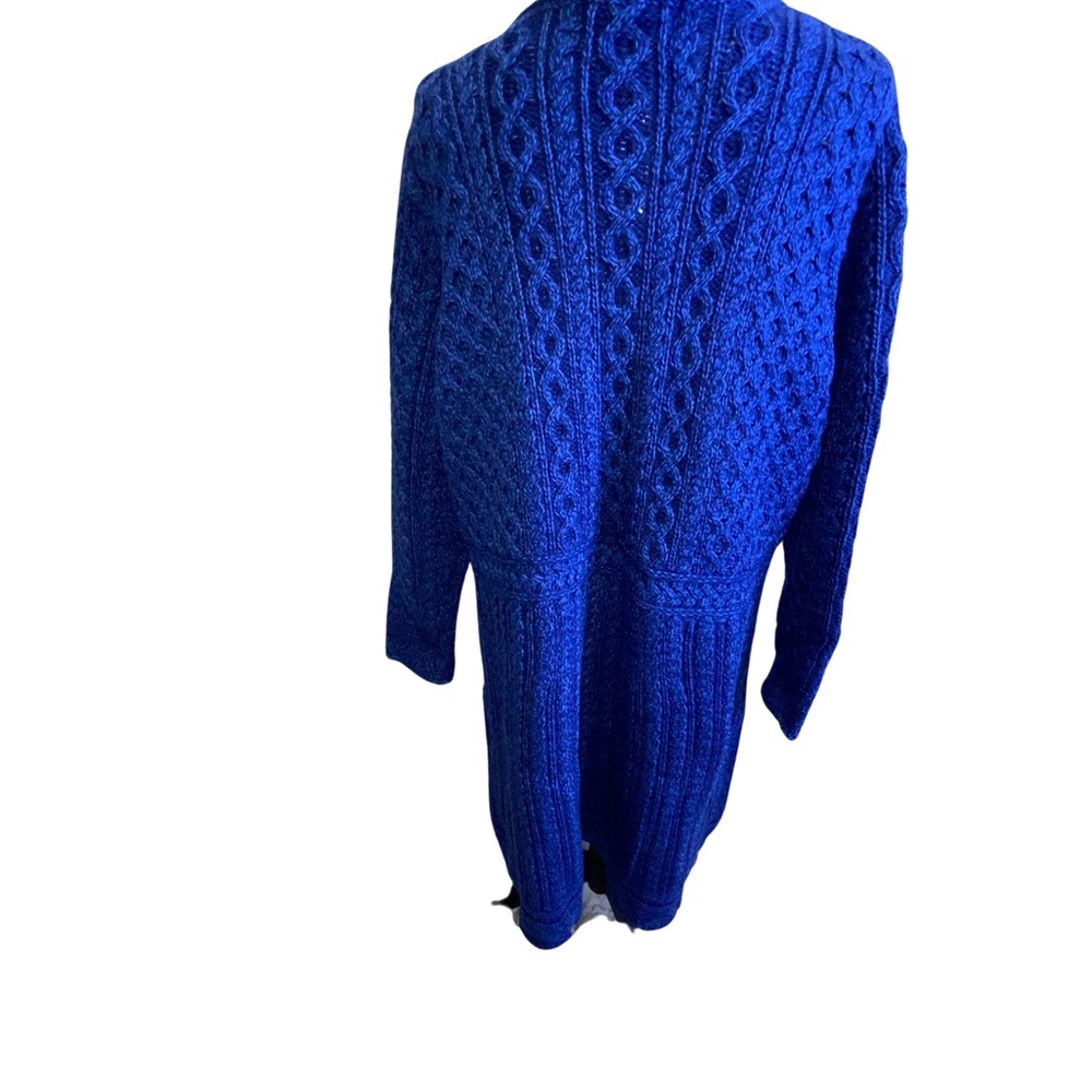 Aran Crafts Blue Women's Cardigan Sweater - Picture 8 of 12